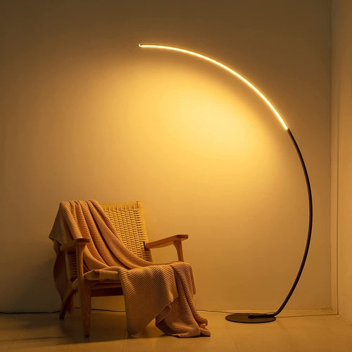 RGBW Curve LED Floor Lamp with Remote Control, 21 W