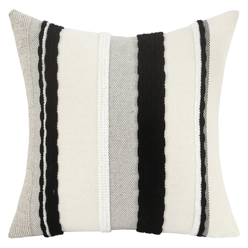 Poszewka dekoracyjna boho w paski, szenilowa, 45 × 45 cm