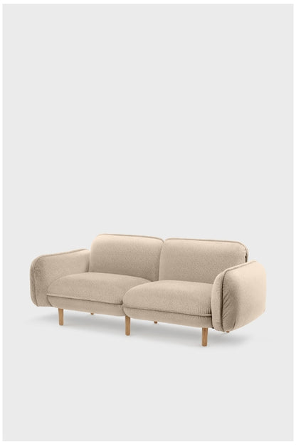 Sofa modułowa Bean z weluru na drewnianych nóżkach