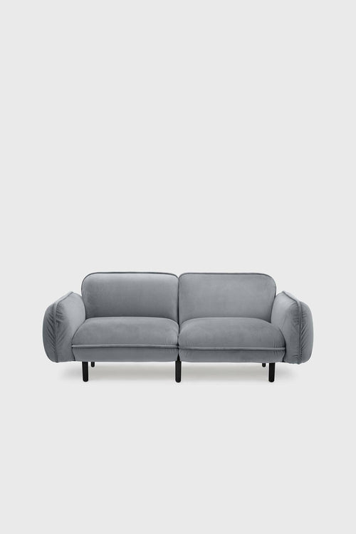 Sofa modułowa Bean z weluru na drewnianych nóżkach