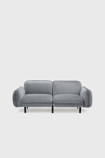 Sofa modułowa Bean z weluru na drewnianych nóżkach