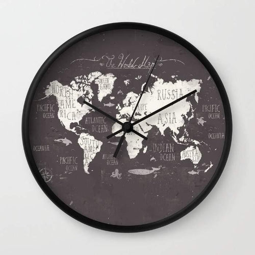 Zegar ścienny „Mapa świata”, 10 cali